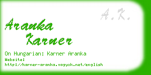 aranka karner business card